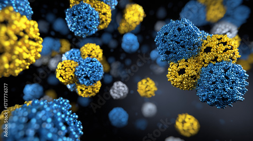 Glowing molecular structures of fat cells against a cosmic background, representing dietary impact.