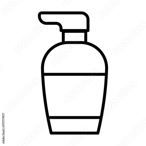 
An illustration of a black icon of beauty salon attributes and manicure and pedicure products on a white background