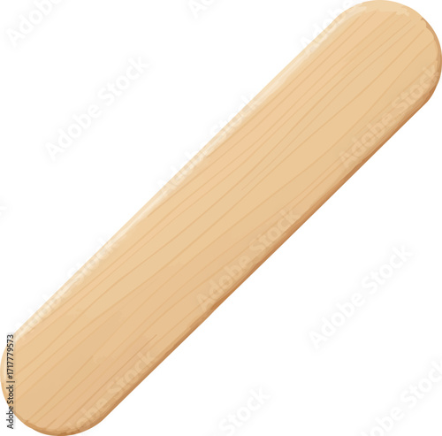 Cartoon 3D wooden tongue depressor stick