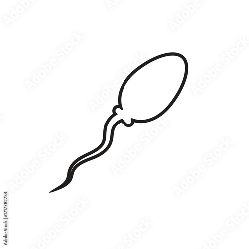 sperm sheet flat icon spermatozoon symbol vector template