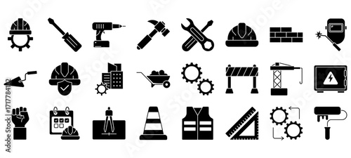 Set of Labor Icons or symbols Vector fully editable file.