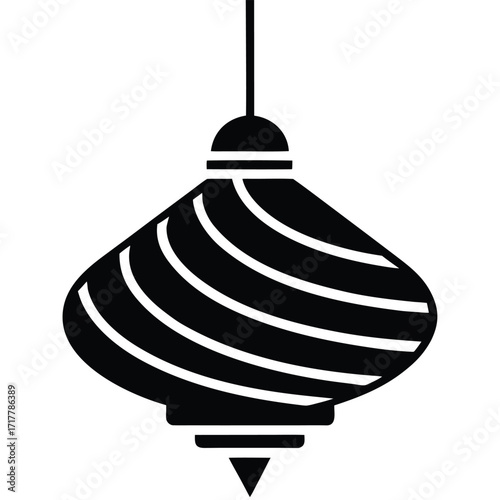 led spiral staircase chandelier vector icon