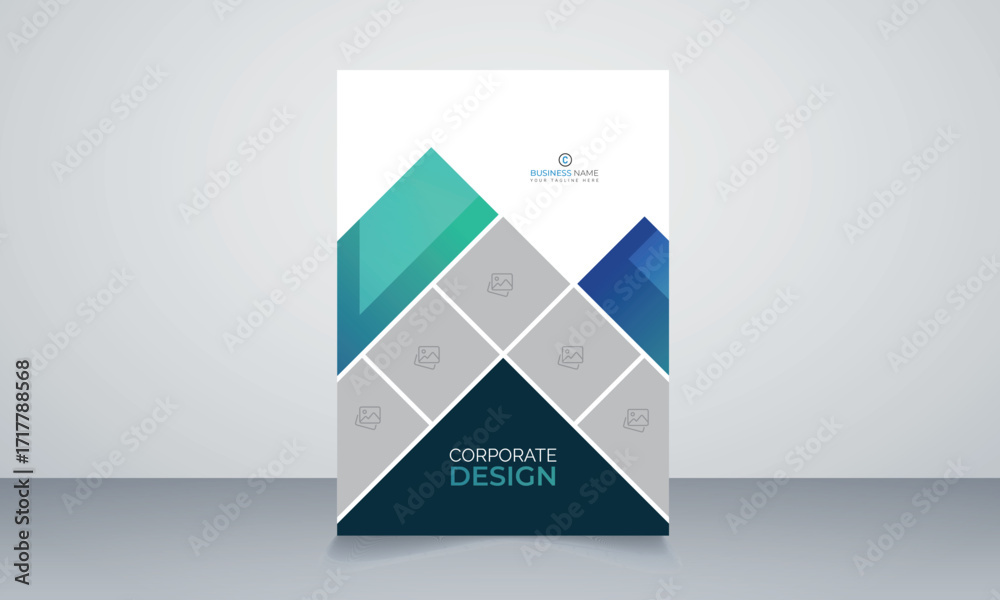 Fototapeta premium Vector corporate book cover design template brochure cover 
