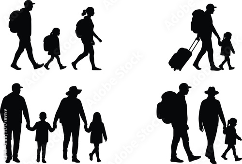 Mother and Baby Silhouettes, A Symbol of Maternal Love, Care, and Nurturing Bond, Expressing Motherhood and Childhood Joy.