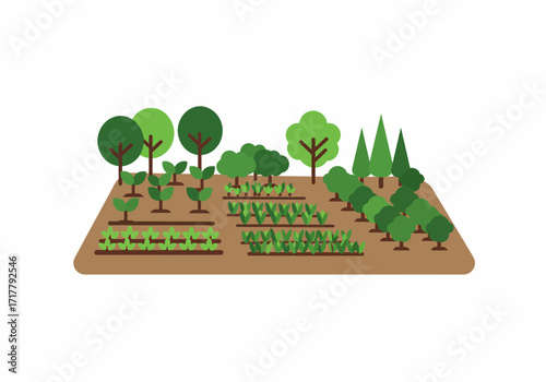 Regenerative Farm with Mixed Crops and Trees