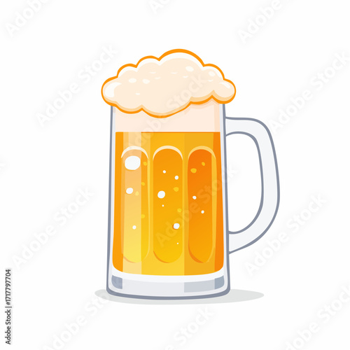 Cartoon Beer Pint Vector Clipart