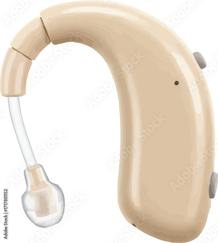 Cartoon 3D modern hearing aid