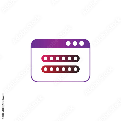 Password Input Field Icon in Web Browser Window, password login security web privacy, account, browser internet online authentication, access data, padlock confidential, system identity,