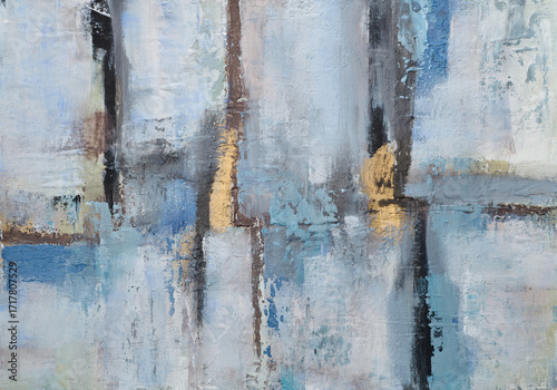 Colorful modern artwork, abstract paint strokes, oil painting on canvas. Acrylic art, artistic texture. Brush daubs and smears grunge background, hand painted pattern