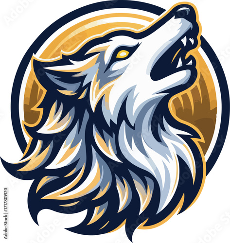 Vector wolf mascot illustration set