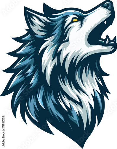 Vector wolf mascot illustration set
