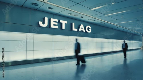 Jet lag sign at an airport.