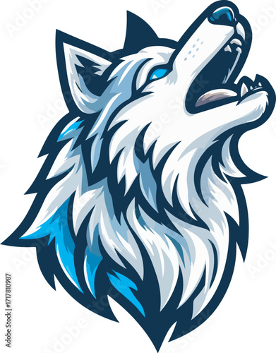 Vector wolf mascot illustration set