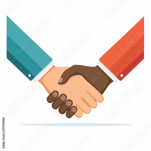 A Handshake Between Two Diverse People