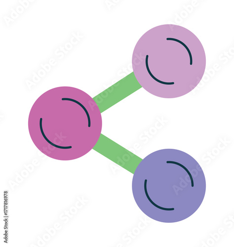Colorful share icon for social media and web applications. Modern flat design for UI, connection, and networking concepts.