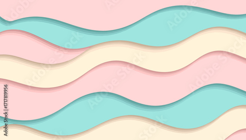 Abstract Wavy Layers Background.
