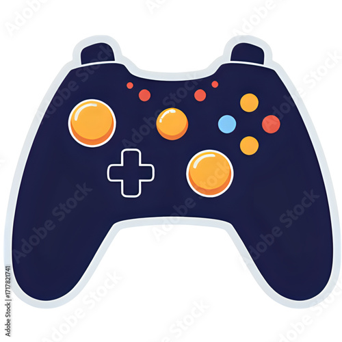 Gaming Console Controller with Cat Ears and Glowing Buttons | Cute Cat Ear Gamepad with Illuminated Buttons | Kawaii Gaming Controller with Glowing Controls | Stylish Console Controller with Cat Ear