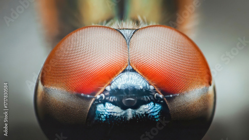 Fotografija Extreme close-up of fly's compound eyes showing intricate detail