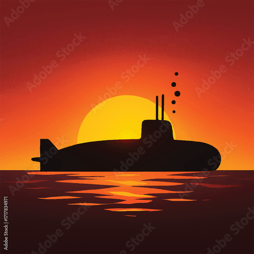 Submarine and imaginary seascapes- সাবমেরিন