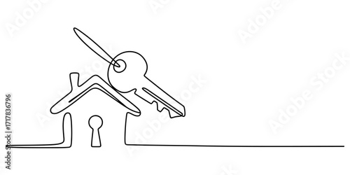 House key symbolizing home ownership and real estate transactions concept vector