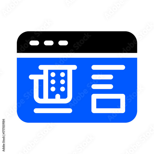 icon online booking with style two tone color