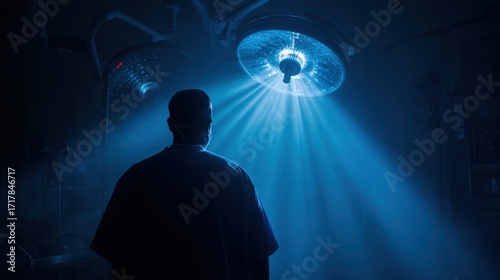 Surgeon Under Operating Room Lights
