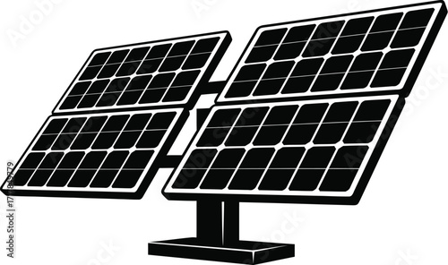 Solar panel vector illustration energy renewable resource aditable