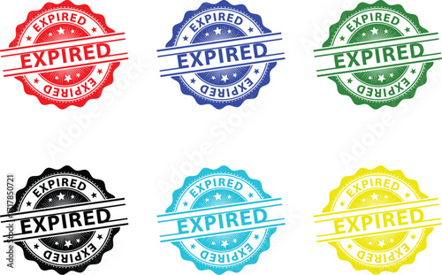 Download expired stamp red seal vector image graphic aditable