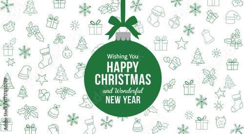 Happy christmas and new year greetings holiday season aditable