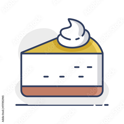 Delicious Cheesecake Slice with Cream Topping