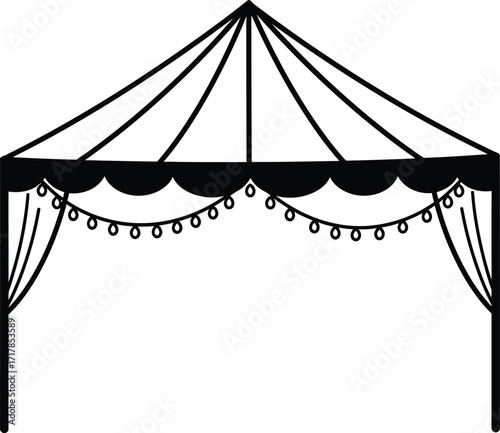 circus tent vector illustration
