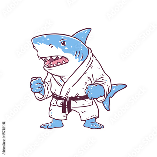 Funny Great White Shark Judo