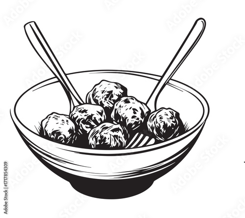 meatball food in a bowl