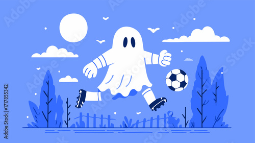 Ghost Halloween Goalkeeper Jumps