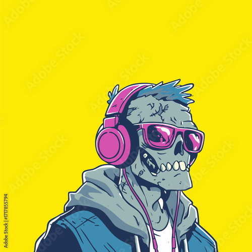 Urban Ghoul With Headphones