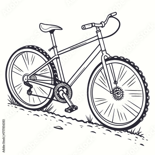 Hand-Drawn Bicycle Sketch 1