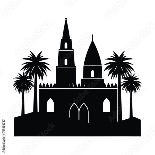 Timbuktu Mosque Mali Desert Silhouette