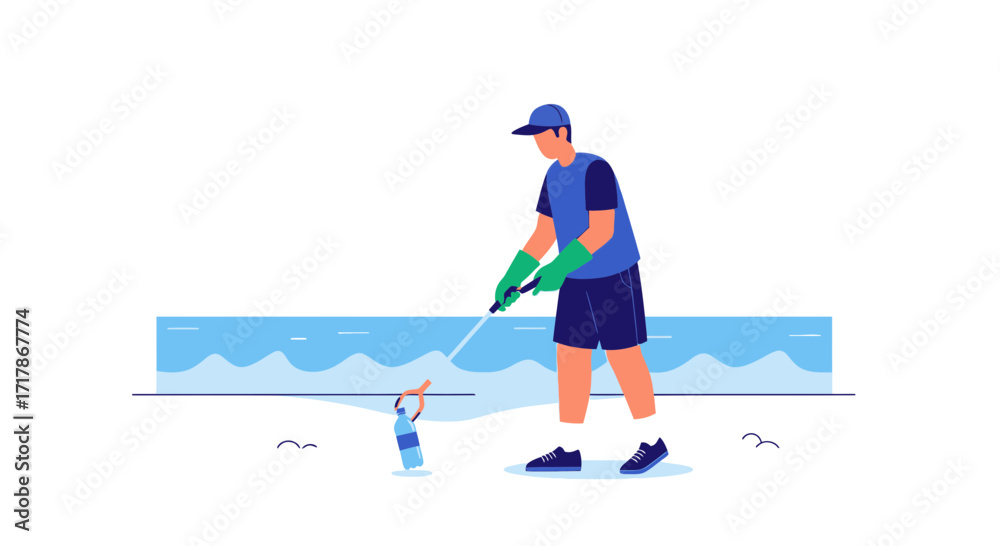 Obraz premium Illustrative Depiction Of Volunteer Dedication Towards Earth Environment Protection Activities