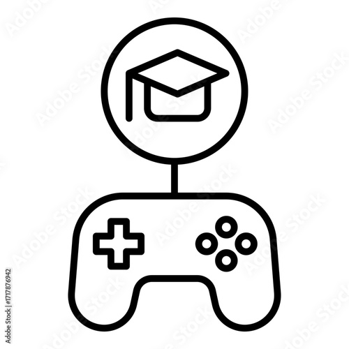 Gamification icon. Vector line icon