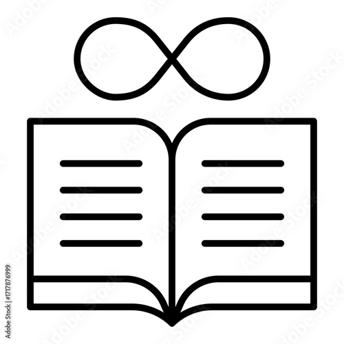 Lifelong learning icon. Vector line icon