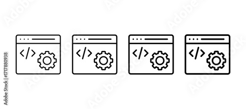 Code Editor Multiple Line Icon Element