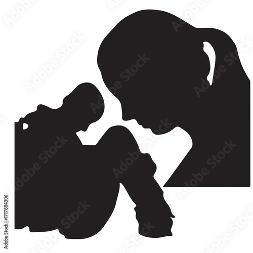 Modern male silhouette icon for diverse applications and user representation