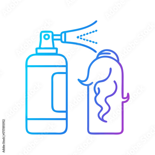 Hair spray styling product for professional salon use and home hair care routine for women and men