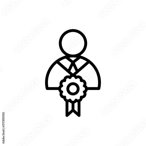 best employee line icon