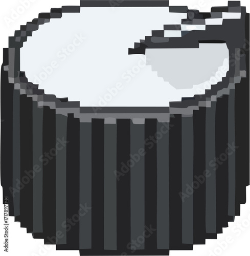 Pixelated illustration of a control knob, showing the dial and its position.