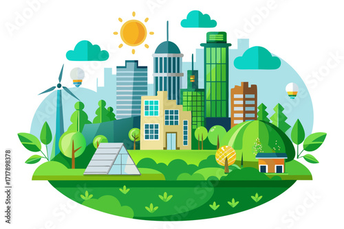 urban landscape with city