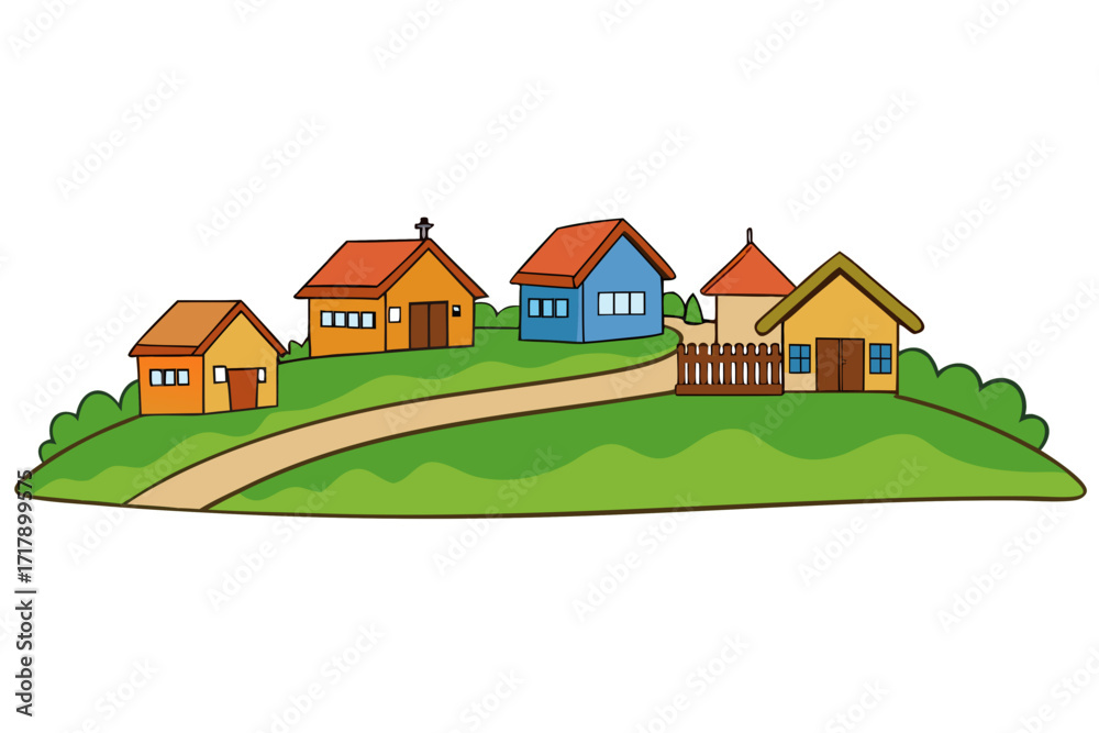 Naklejka premium vector illustration of a house