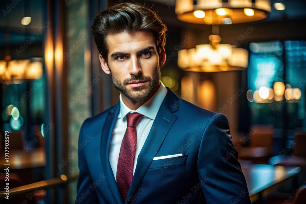 Fototapeta premium Elegant Professional Portrait: Celebrating Success & Luxury