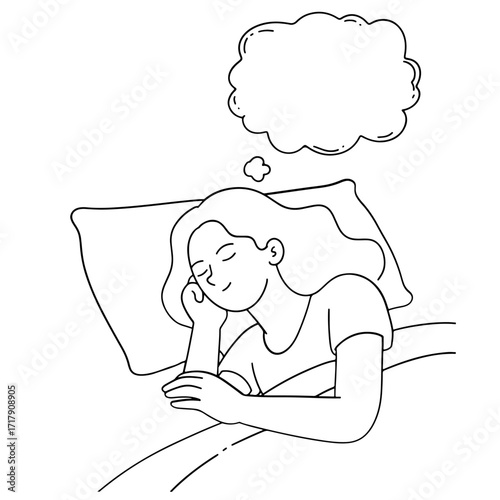 Young woman dreaming