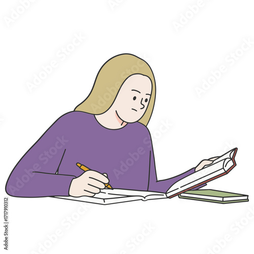 the girl studies seriously